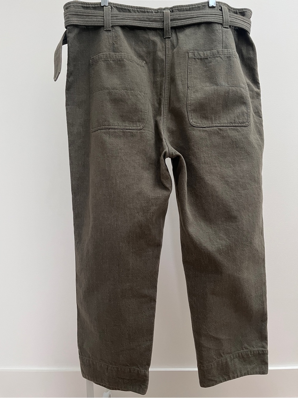 Brunello Cucinelli belted pull on pant 10 waist belt cotton twill denim timeless - Picture 9 of 9